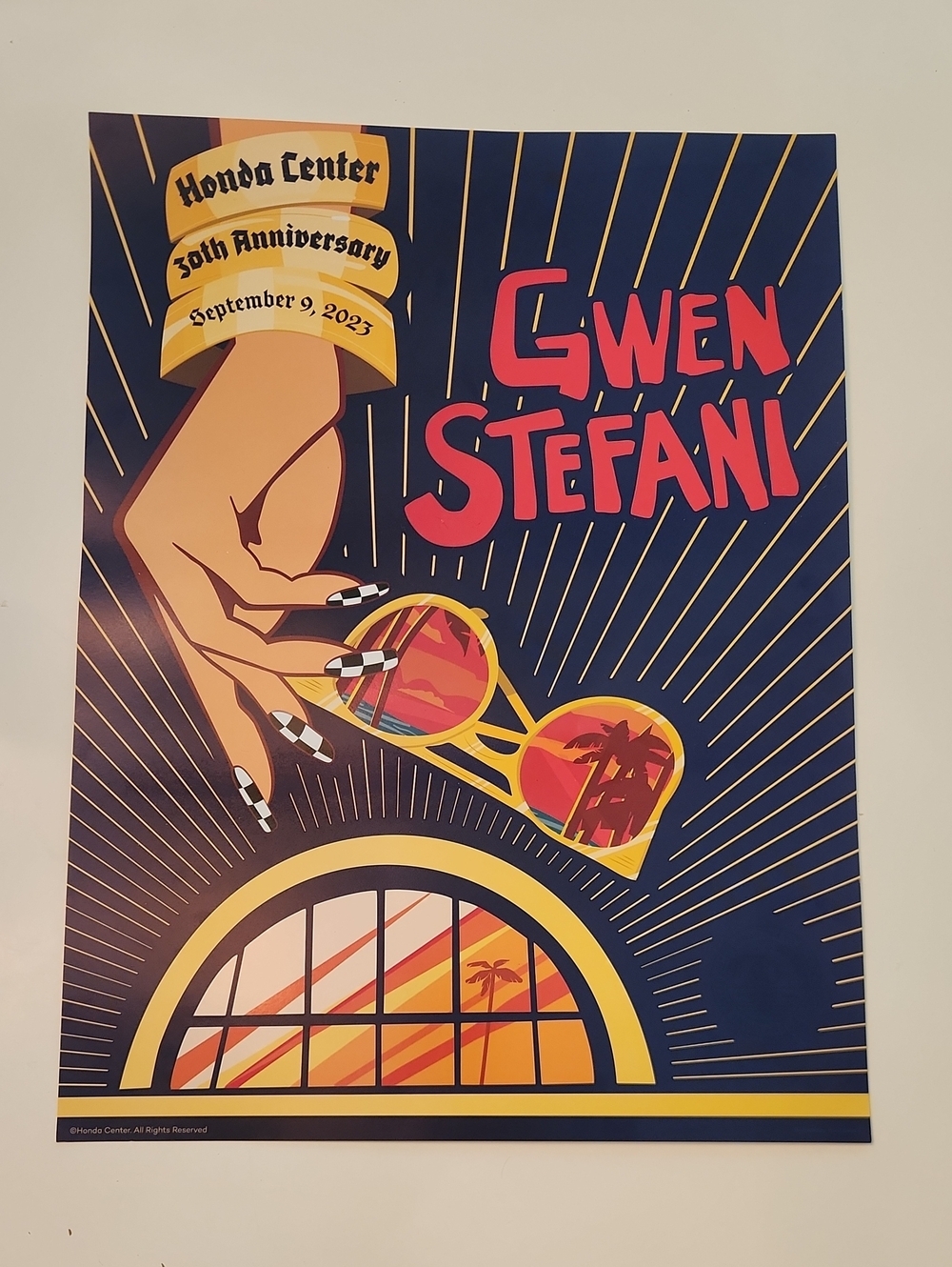Gwen Stefani Honda Center 30th Anniversary Concert Poster September 9 2023